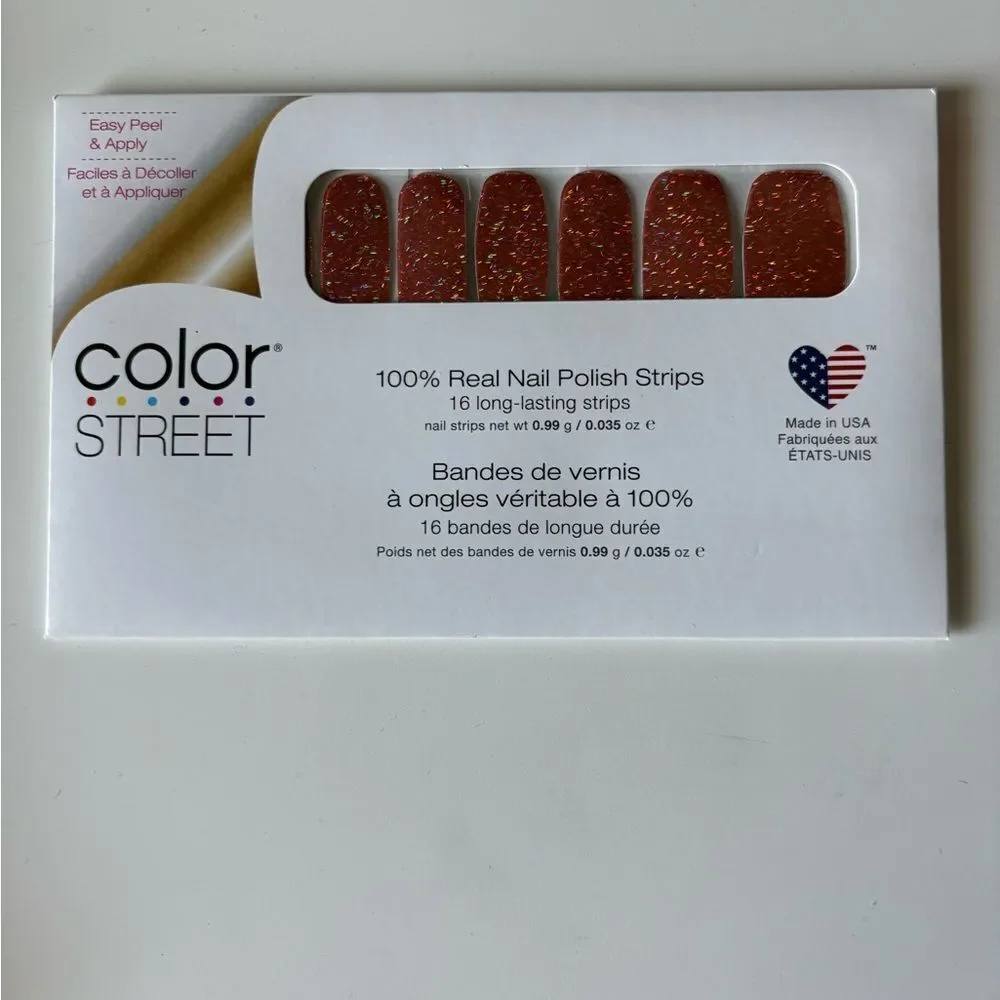 Color Street Red Glitter Press-On Nails